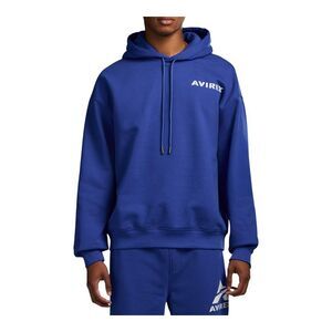 Avirex Hoodie Stacked Logo Mens Blue AVF251K40